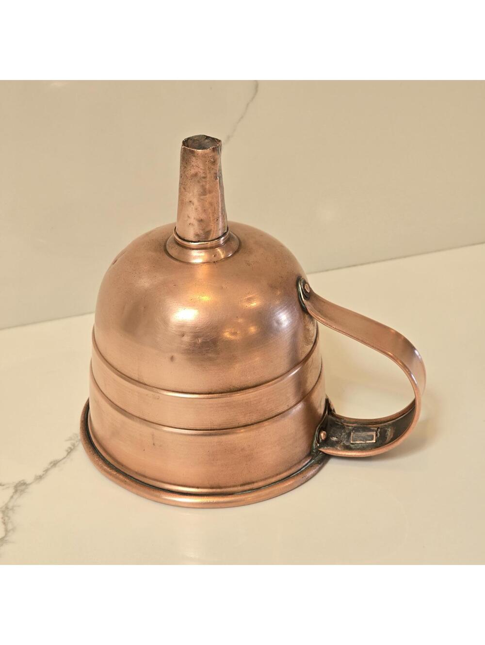 Vintage Copper Funnel with Handle